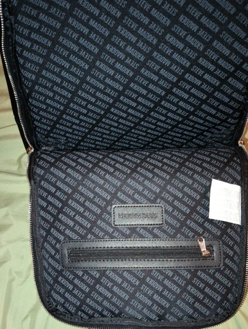 Black Steve Madden Quilted Backpack